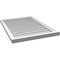 Ekena Millwork Vertical Surface Mount PVC Gable Vent w/ 2"W x 2"H , Brickmould Sill Frame, 26"W x 36"H GVPVE26X3603SN - alternate 4